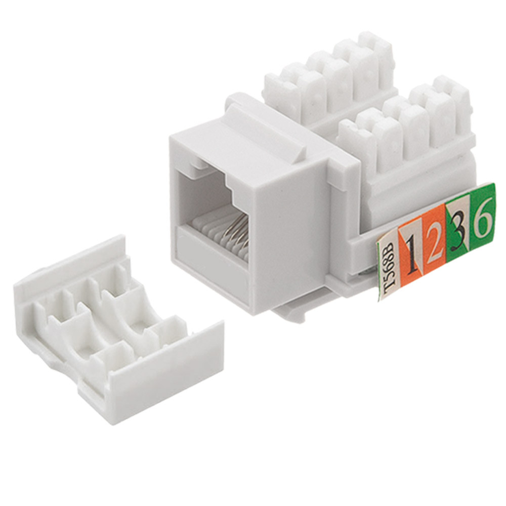 Conector Femea Rj45 Keystone Cat6 Branco Cat 6 10 Peças TOZZ