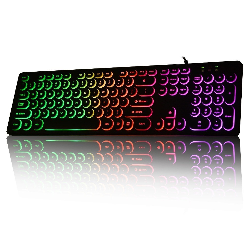 Teclado Gamer Knup Qwerty Portugu S Brasil Cor Preto Luz Rgb Kp