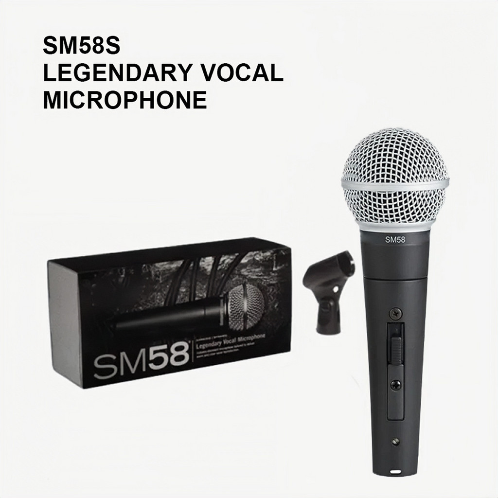 Metal Sm Cardioid Microfone Din Mico Para Canto De Palco Profissional