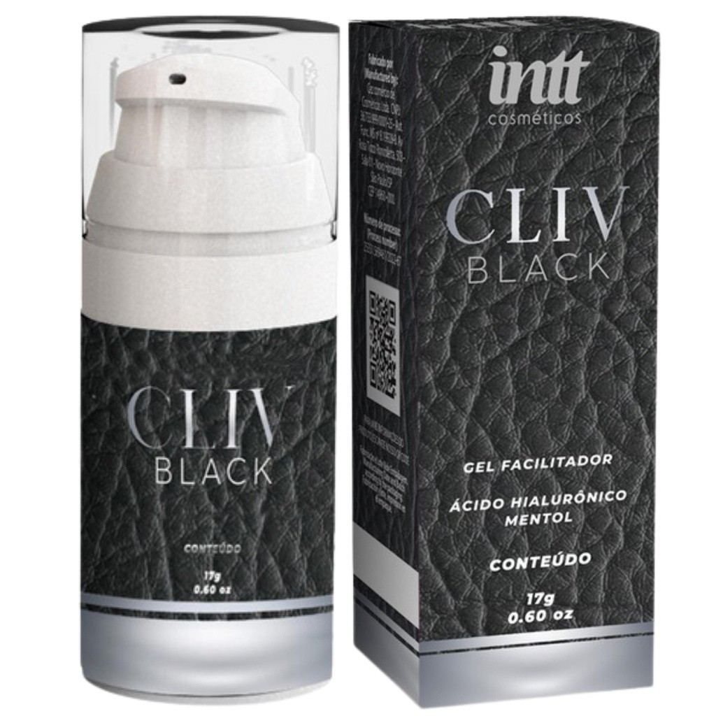 Gel Lubrificante Deslizante Para Sexo Anal Cliv Intt Black Uso Unissex