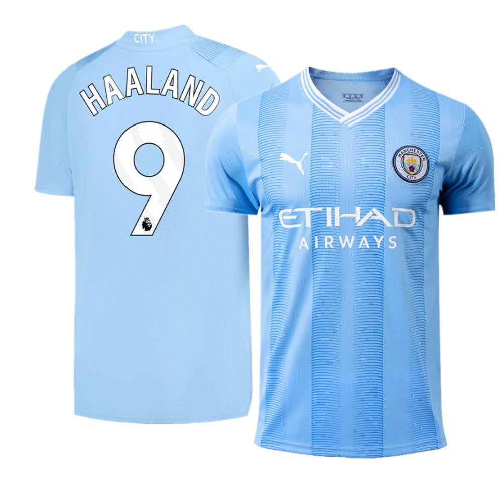 Camisa De Time Do Manchester City Azul Claro Haaland Shopee Brasil