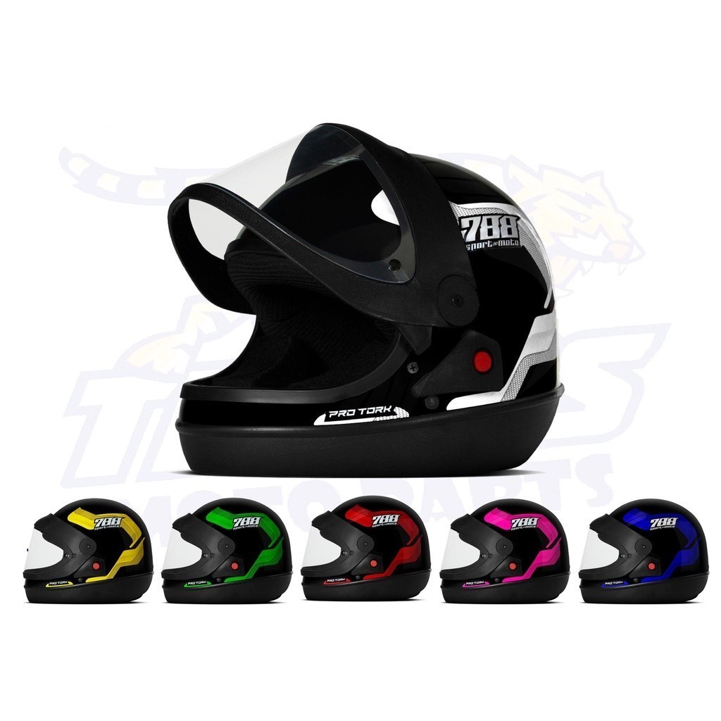 Capacete Sport Moto 788 Pro Tork Fechado Viseira automática Parece San