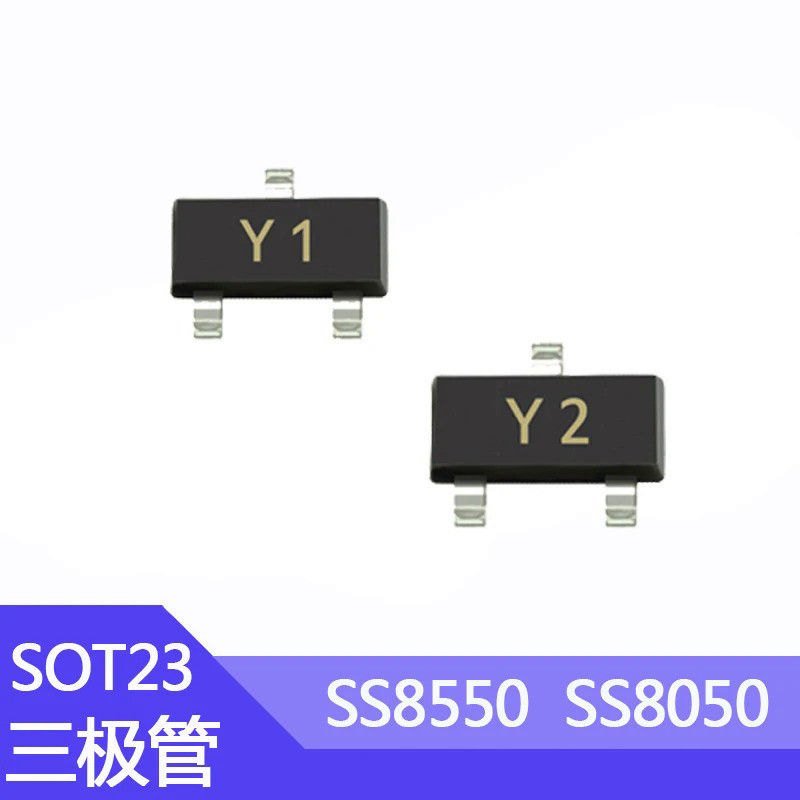 100 Peças SS8550 SMD Transistor PNP SOT 23 Impressão Y1 Y2 Duplo S Alta