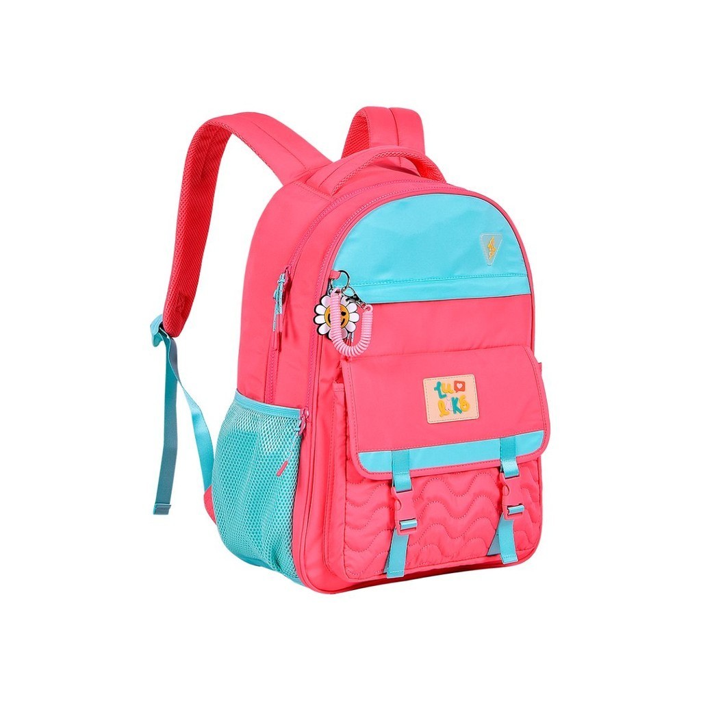 Mochila Luluca Costas Lulike Juvenil Meninas Escolar Rosa Shopee Brasil