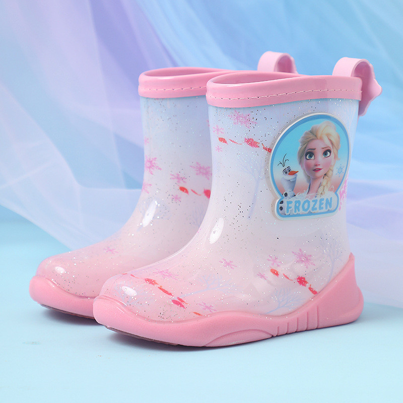 Botas de chuva para crianças Botas de chuva congeladas Elsa Princesa