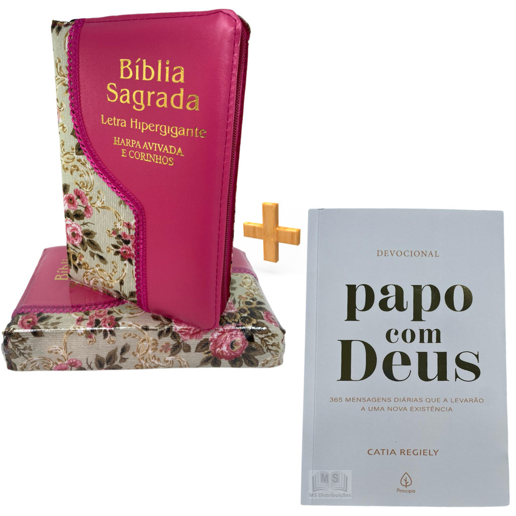 KIT Mãe Devocional Cristã Papo Deus BÍBLIA SAGRADA EVANGELICA FEMININA