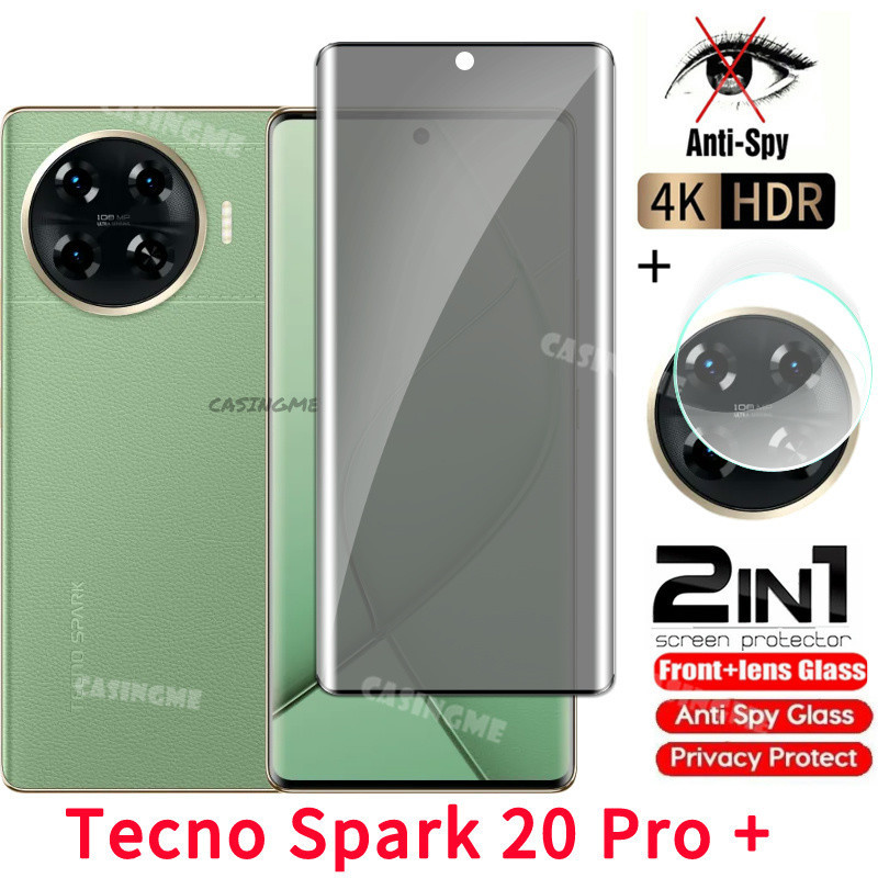 Tecno Spark 20 Pro 2024 Anti Spy Privacy Curvo Cobertura Completa