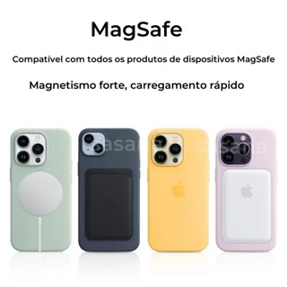 Silicone Líquido MagSafe Rosa Empoeirado Para iphone 15 14 13 12 Pro