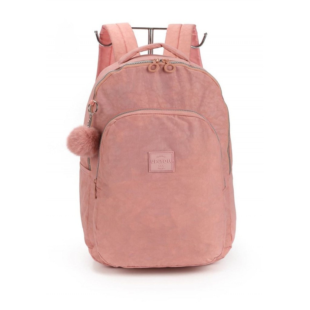Mochila De Costas Nude Luxcel Juvenil Escolar Feminina Meninas Colegial