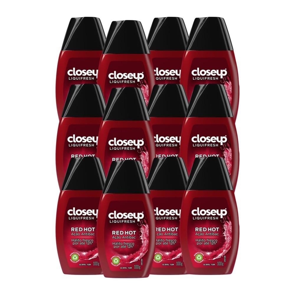 Kit 12 Géis Dental Close Up Liquifresh Red Hot 100g Shopee Brasil