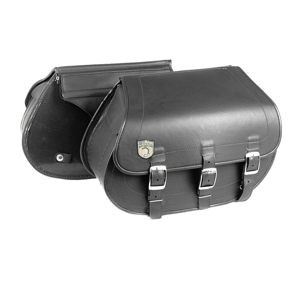 Alforge Bolsa Mala Lateral Moto Custom 32 Litros Par Tondin Forza