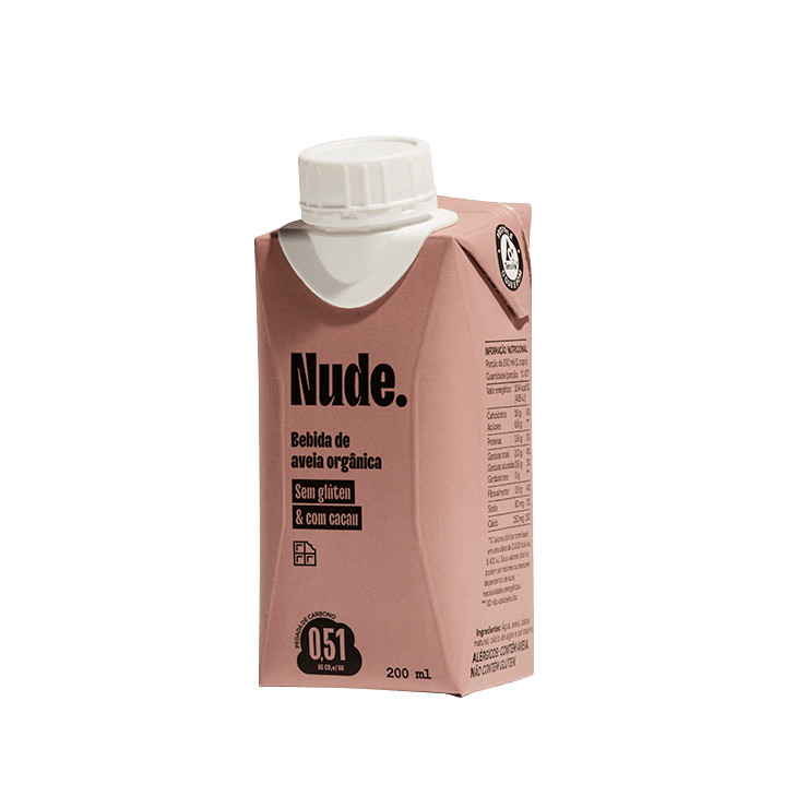 Bebida de Aveia Orgânica sabor Cacau ml Nude Shopee Brasil