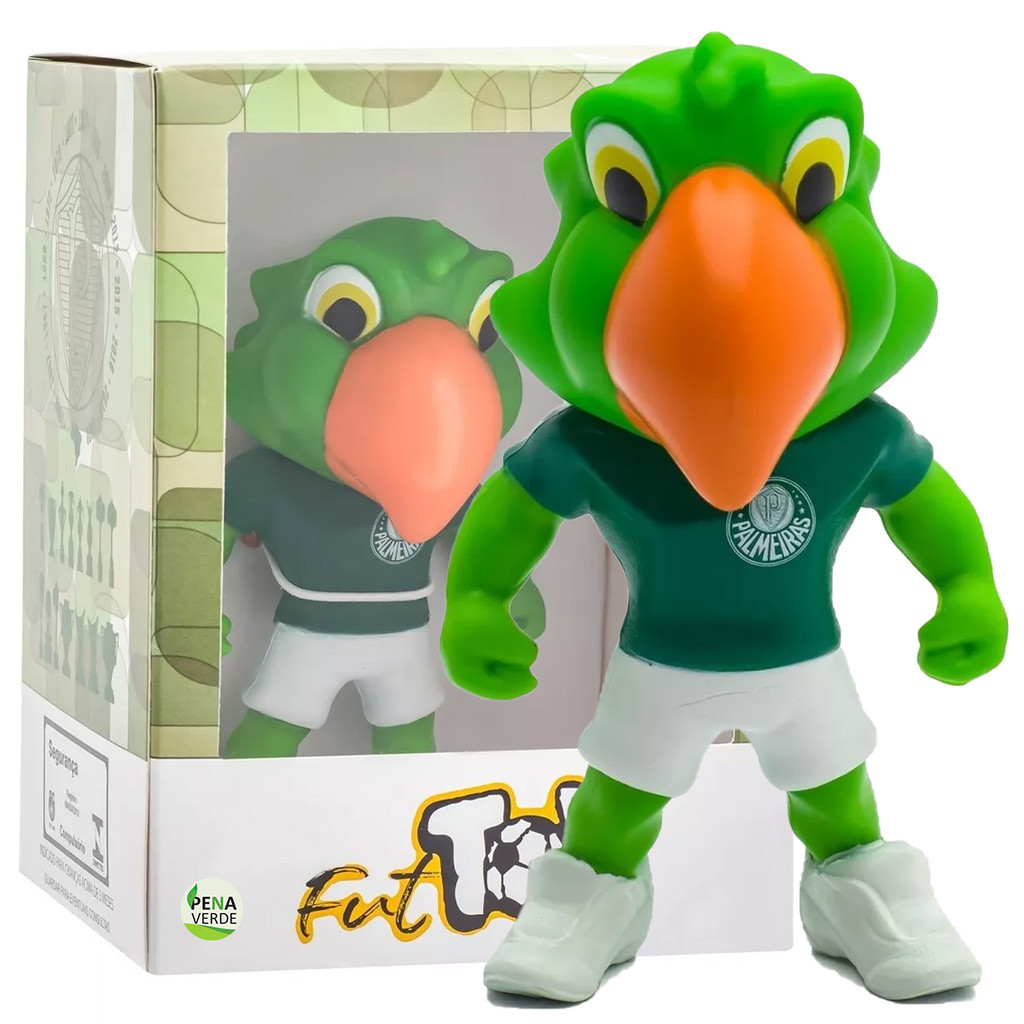 Boneco Mascote Palmeiras Periquito De Futebol Oficial Fut Toy Verd O