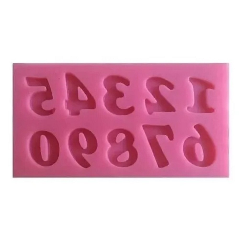 Molde De Silicone N Meros Resina Confeitaria Biscuit Shopee Brasil