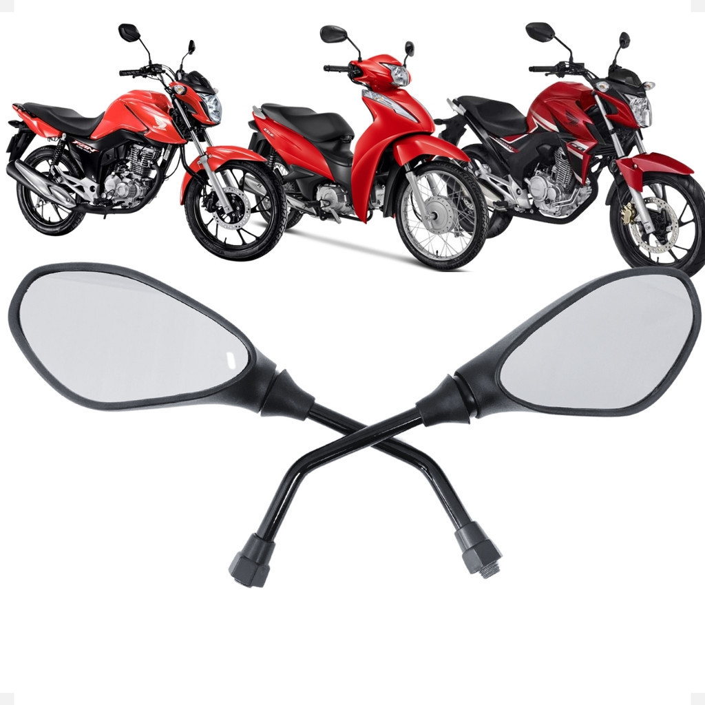 Retrovisor Mini Modelo Bmw F800 Gs650 Fixo Rosca Honda Para Cg 125 150