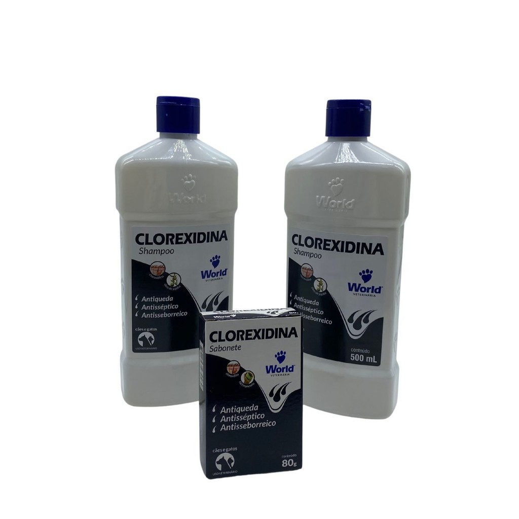 Kit Shampoo Sabonete Clorexidina Anti Seborreia Shopee Brasil