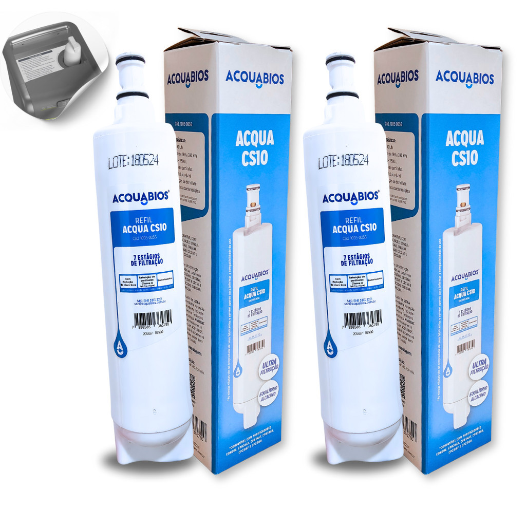 Kit Refil Filtro Cs Para Consul Facilite Purificador Cpc Cpc