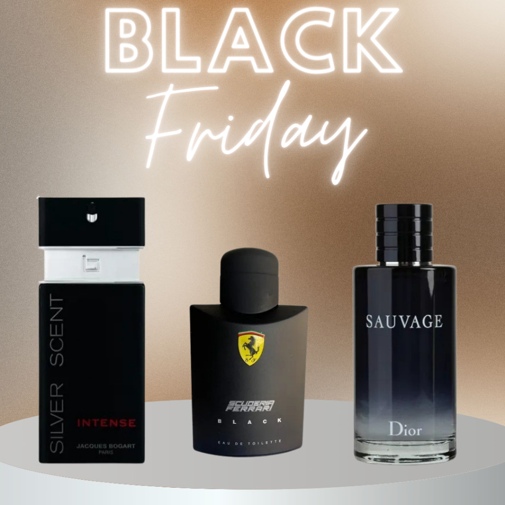 Conjunto 3 Perfumes Ferrari Black Silver Scent Sauvage Envio