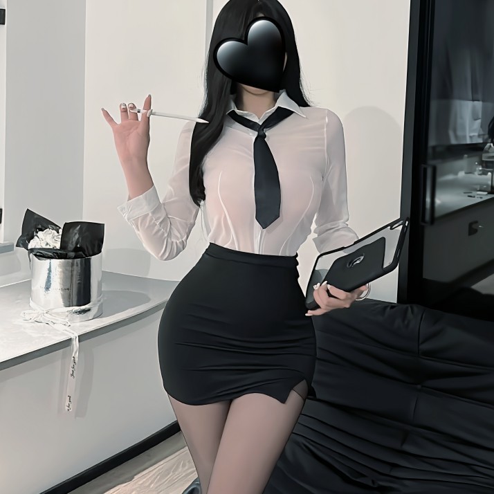 Lingerie Sexy Camisa Sexy Bodycon Saia Curta Traje de Negócios