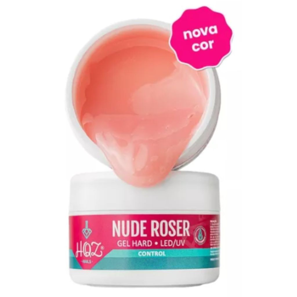 Gel Hard HQZ Nails 15g Control LED UV COR NUDE ROSER Shopee Brasil