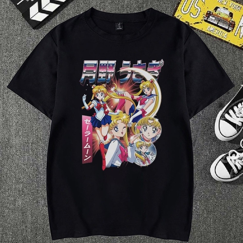 Camiseta Basica Algodao Usagi Tsukino Poster Sailor Moon Mars Fofa