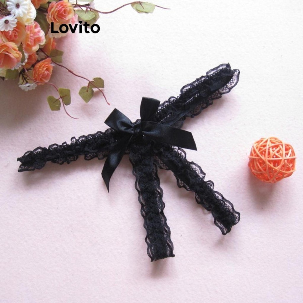 Lovito Lingerie Sexy De Renda Lisa Sexy Para Mulheres Lne Shopee