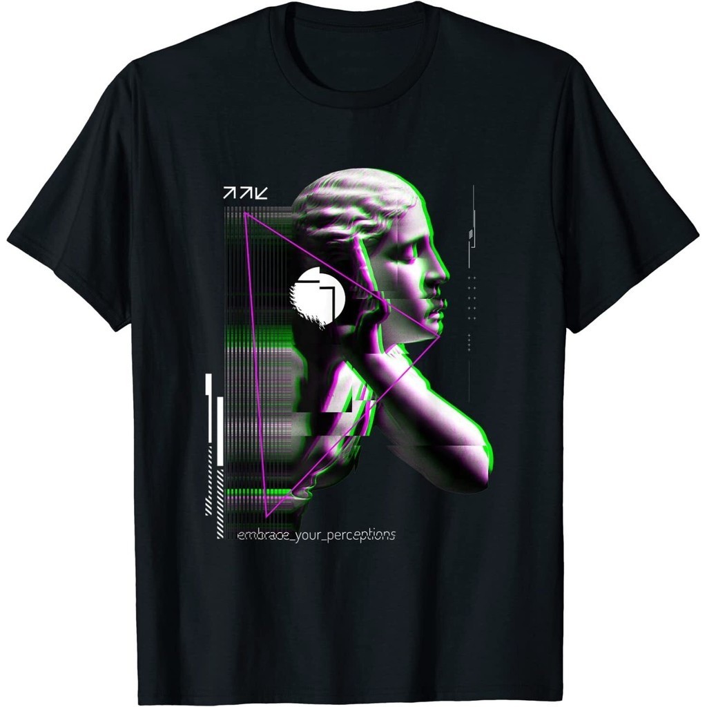 Nova Estátua Limitada Da Glitch Vaporwave Synthwave Grega Camiseta De