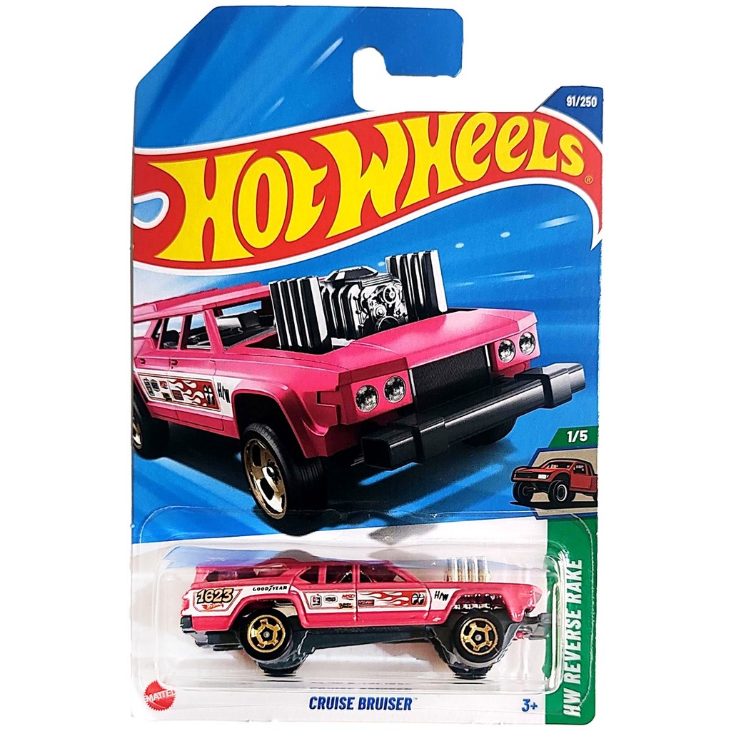 Hot Wheels Básico Mattel HW Reverse Rake Cruise Bruiser Lote D