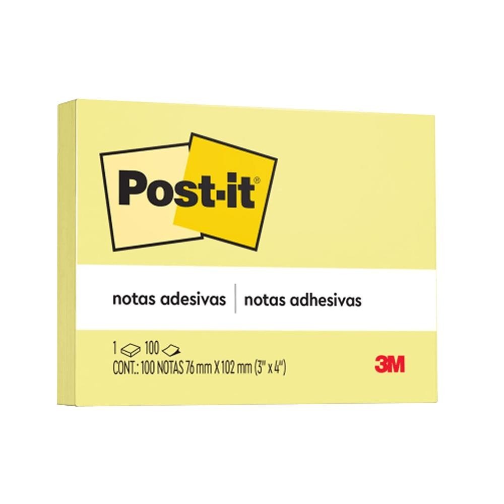 Post It M Mm X Mm Bloco Folhas Amarelo Hb