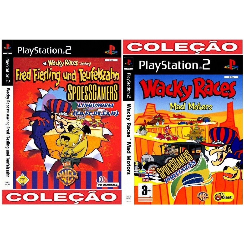 Jogo Ps 2 Corrida Maluca Wacky Races Ps2 Coleção 2 Dvd Pt br Shopee