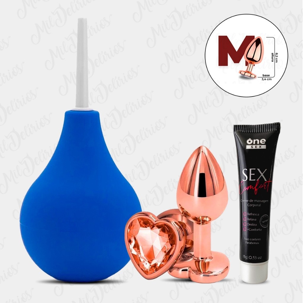 Kit Ducha Higiênica Anal Gel Dessensibilizante Anal Sex Comfort