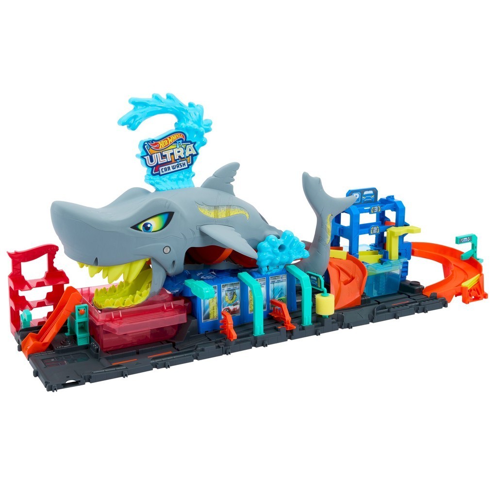 Pista Lava Rapido Ultra Tubarão Carrinho Color Reveal Hot Wheels