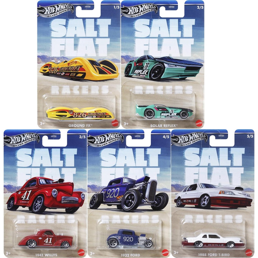 Hot Wheels Set 5 Miniaturas Salt Flat Racers HRT81 944F Shopee Brasil