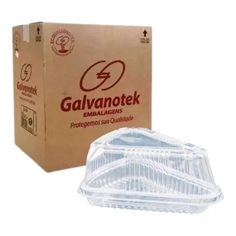 100 Und G 630 Embalagem Fatia Bolo Torta Delivery Galvanotek Embalagem