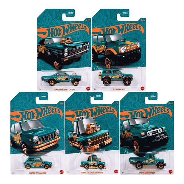 Set Completo Hot Wheels Aniversário 56 Anos 2024 1 5 Escala 1 64 HDH54