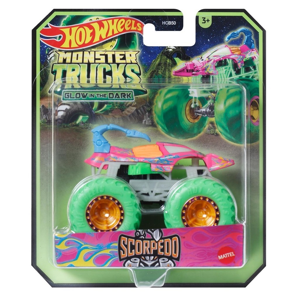 Hot Wheels Scorpedo Monster Trucks Brilha No Escuro HWC