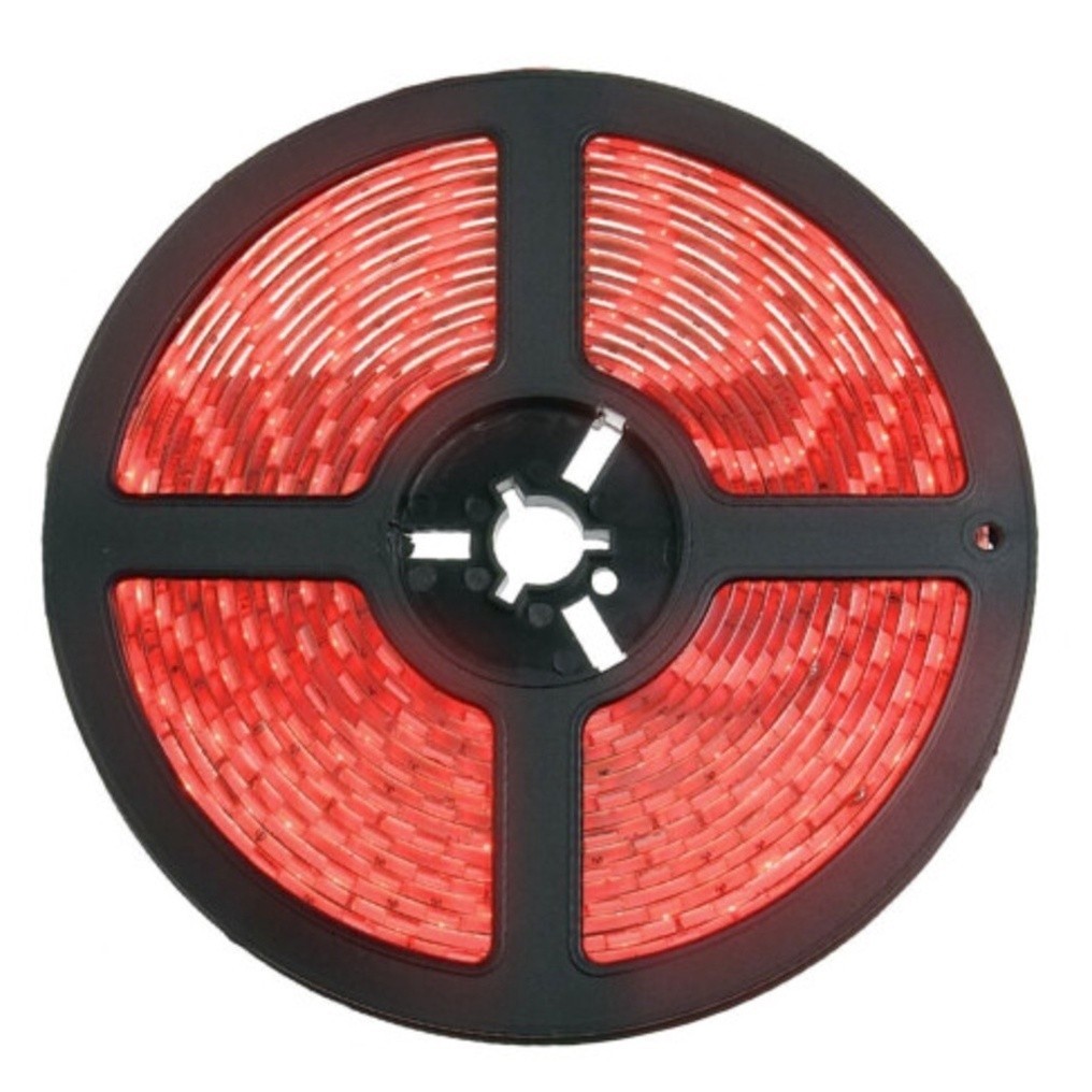 Fita Led 3528 Vermelho Rolo 5m IP 65 Prova D Agua Siliconada Shopee