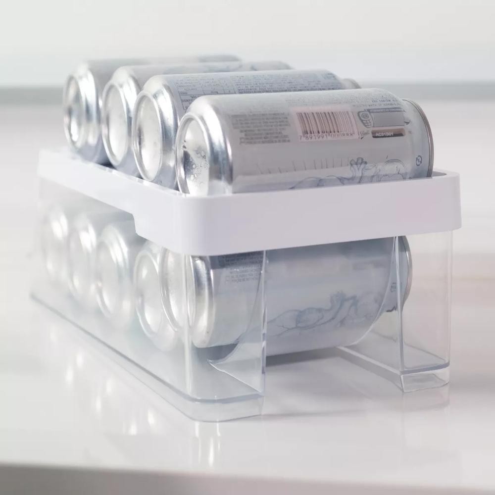 Organizador De Latas Geladeira Cozinha Clear Fresh Latinhas Separador