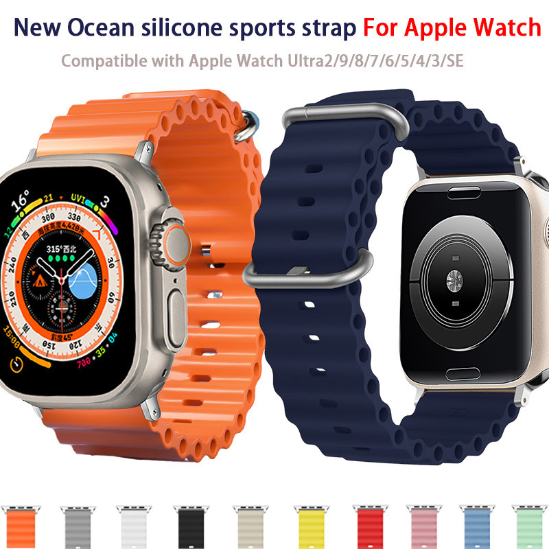 Nova Pulseira Esportiva De Silicone Ocean Compat Vel Apple Watch