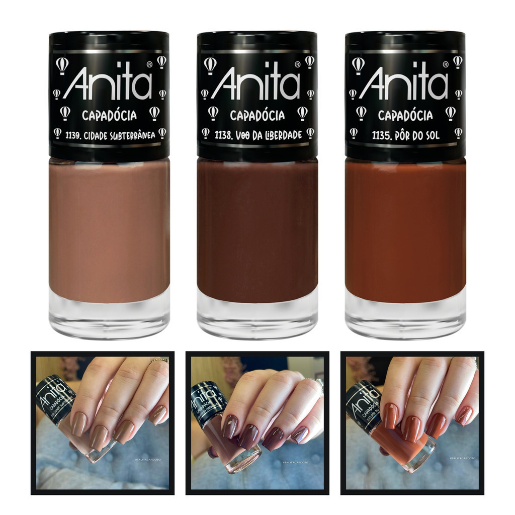 Kit Esmalte Anita Coleção Capadócia Lançamento Cores Nude Shopee Brasil