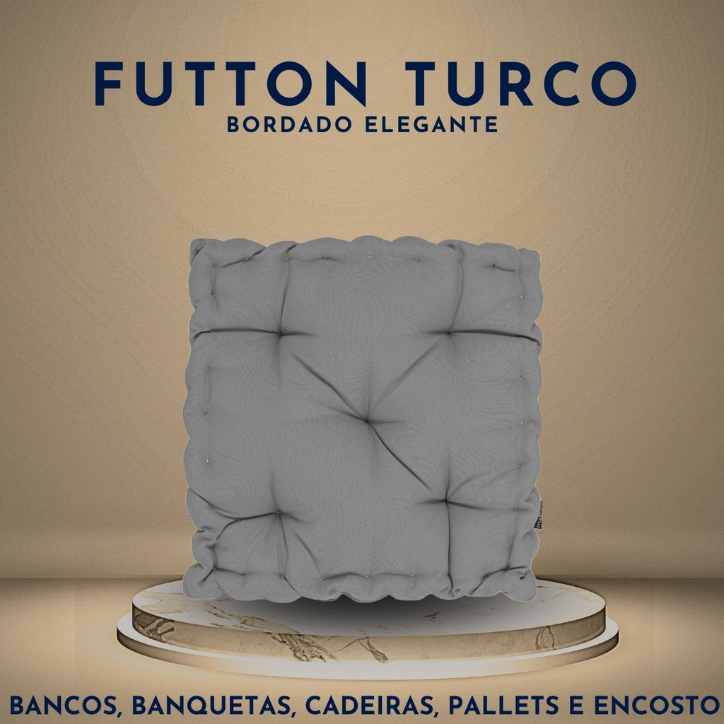 Assento Almofada Futton TURCA 60x60cm Grande Cheia Sofá Poltrona