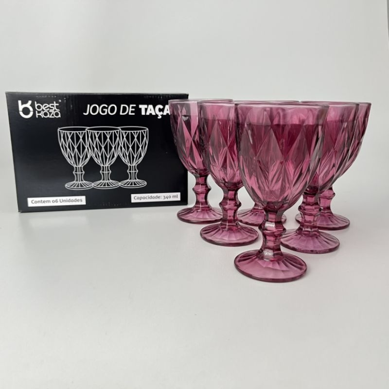 Jogo Ta As Modelo Diamante Roxa Marsala Em Vidro Ml Shopee Brasil