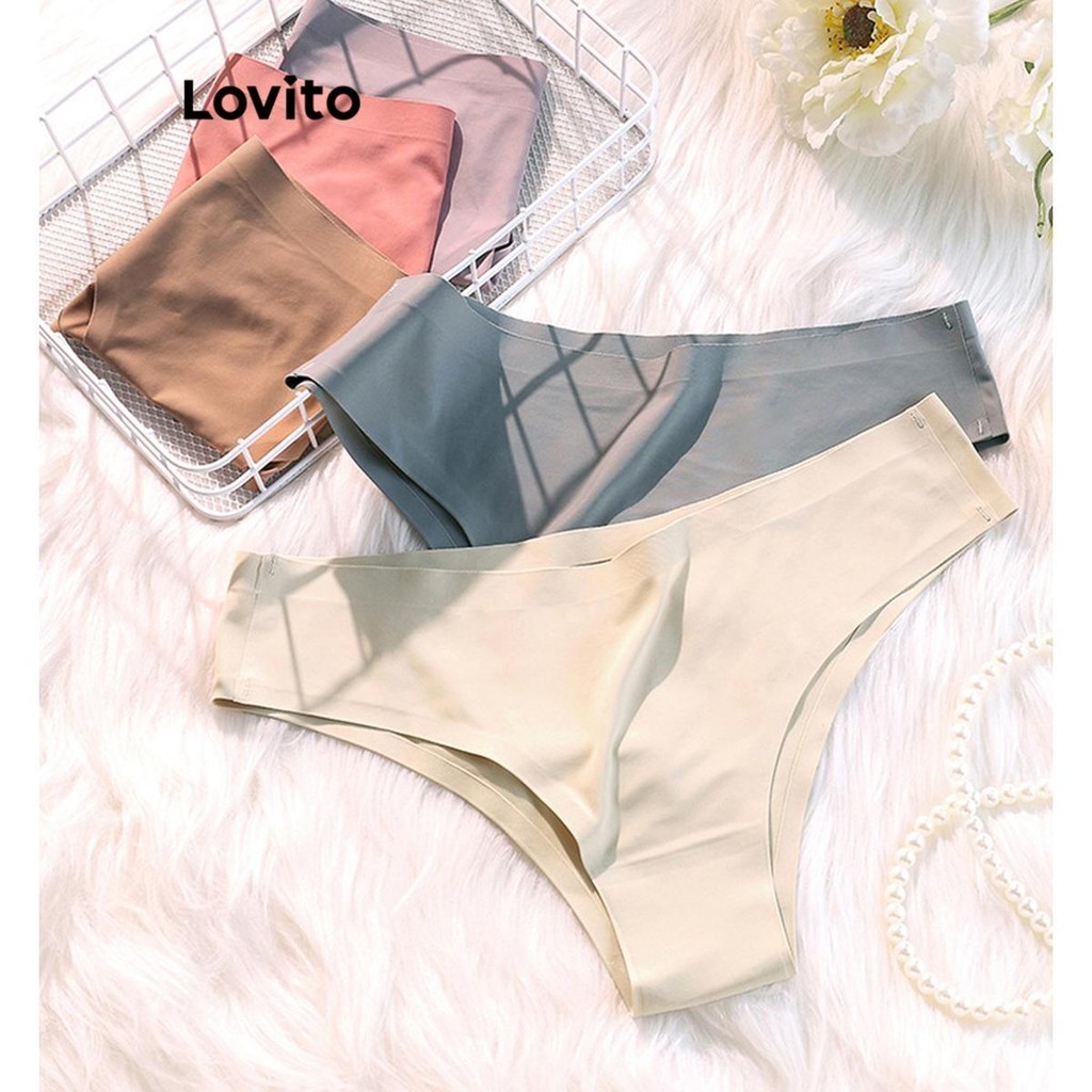 Lovito Calcinha B Sica Simples Casual Para Mulher N Lnl Shopee Brasil