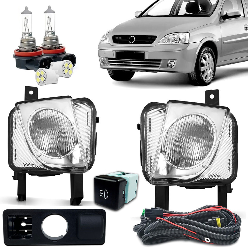 Kit Farol De Milha Neblina Auxiliar Corsa Montana Meriva A