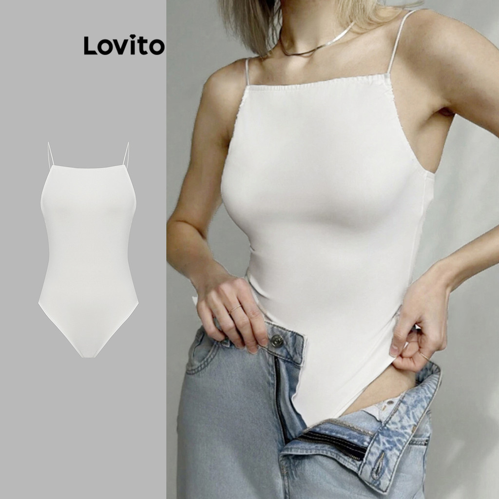 Lovito Body Casual Liso Sem Costas Para Mulheres L Ed Shopee Brasil