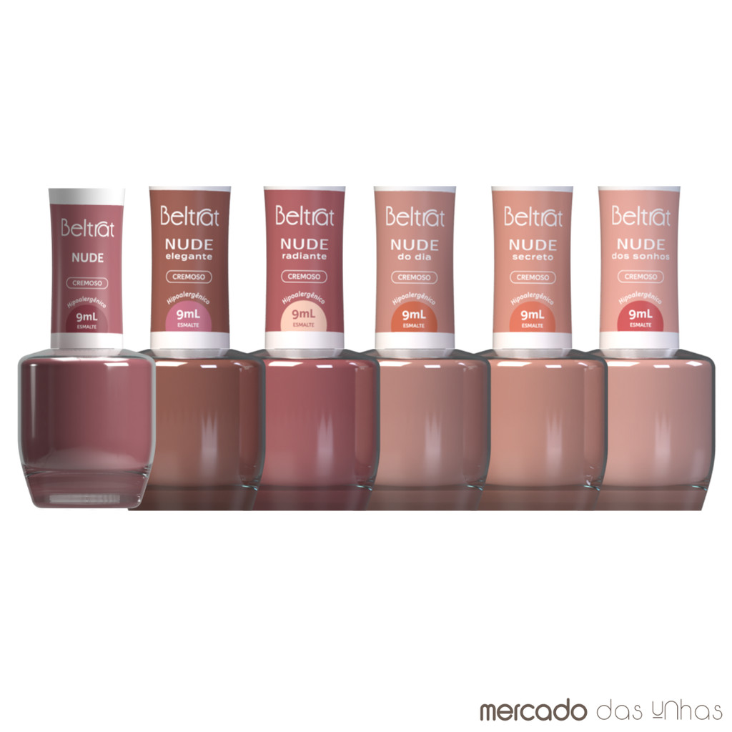 Kit 6 Esmaltes Tradicionais Coleção Nude Beltrat Manicure Shopee Brasil