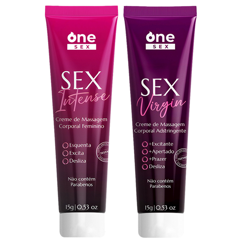 Kit Gel Adstringente Sex Virgin Sensação Aperta g Gel Excitante Feminino Sex Intense g