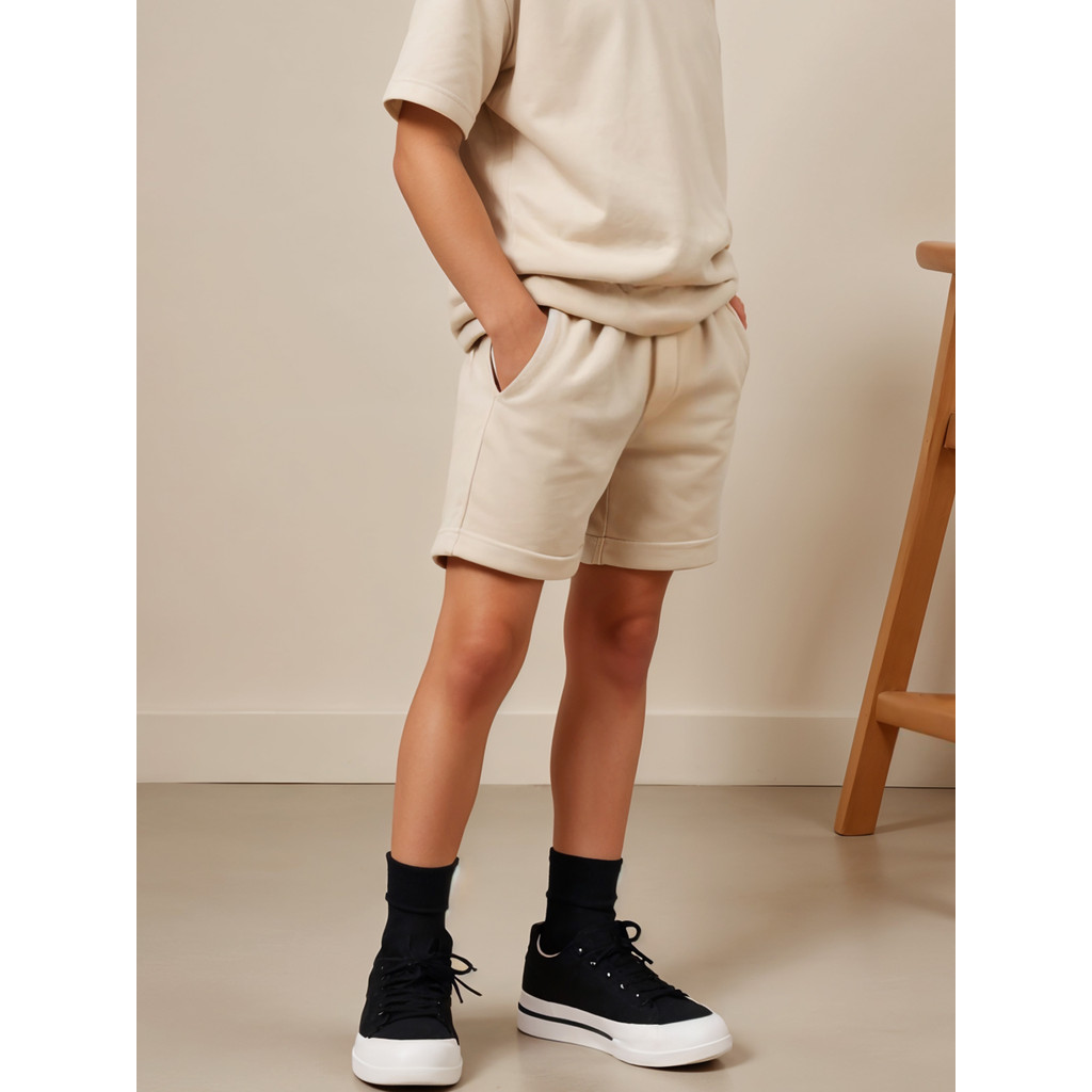 Bermuda Moletom Short Infantil Moletinho Crian A Beb Liso Basico