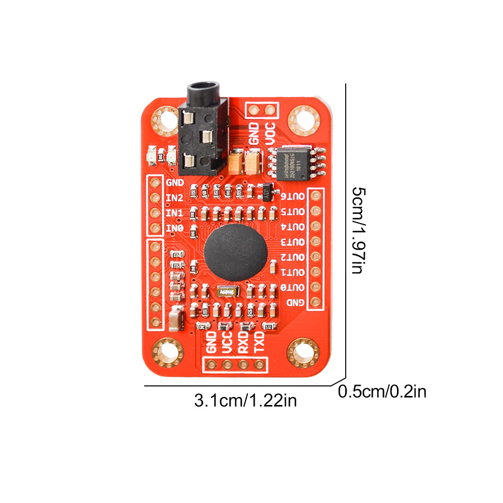 Módulo De Reconhecimento De Voz V3 Placa De Som DC 4 4 5 5 Velocidade