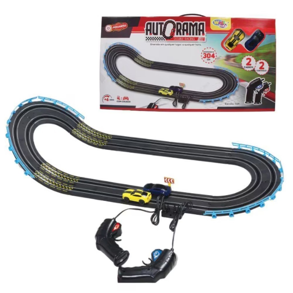 Autorama Pista De Corrida Double 2 Carros 2 Controles 304cm Shopee Brasil